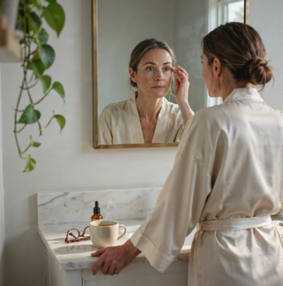 a woman considering rhinoplasty